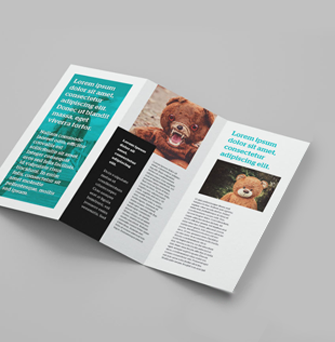 A4 Roll Fold Flyers 130gsm gloss